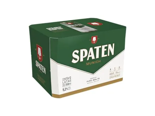 ( Add 3 Pack ) Cerveja Spaten, Puro Malte, 350ml, Lata - 12 Unidades